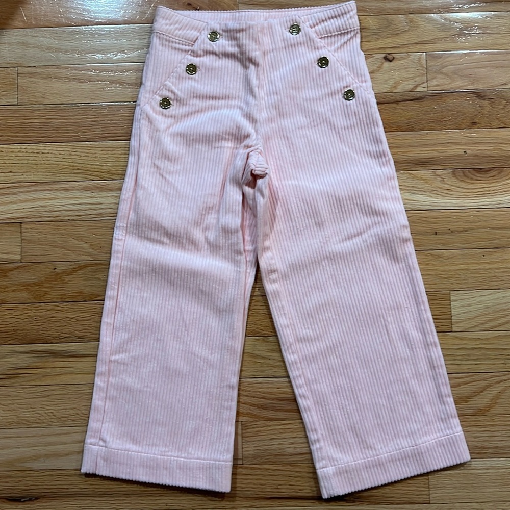 Girls Janie and Jack Light Pink Corduroy Pants Sz 6